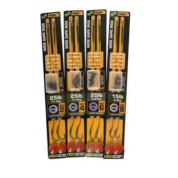 FOX Przypon Karpiowy EDGES Wide Gape RIGS 20lb r.6 Weedy Green