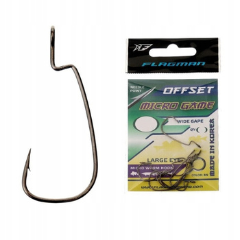Flagman Haczyki Micro Game Offset Hooks #4 10szt.