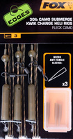 FOX Edges Submerge Camo Leader Heli Rigs Kwik Change 30lb