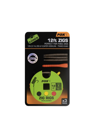 Fox Edges Przypony Zig Rig roz. 8 3ft 12lb