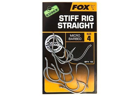 FOX Edges Haczyki Stiff Rig Straight roz. 4