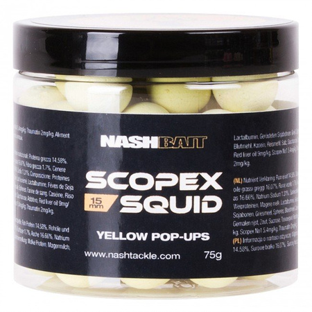 Nash Kulki SCOPEX SQUID POP UP YELLOW 20mm 75g