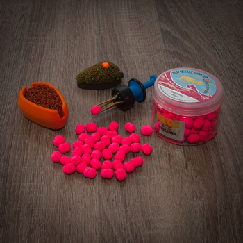 Meus  Dumbells Fluo Pop-up Truskawka 8mm