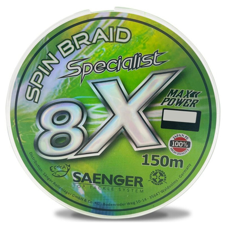 Saenger Plecionka 8X Specialist Spin Braid 0,18mm 150m Green