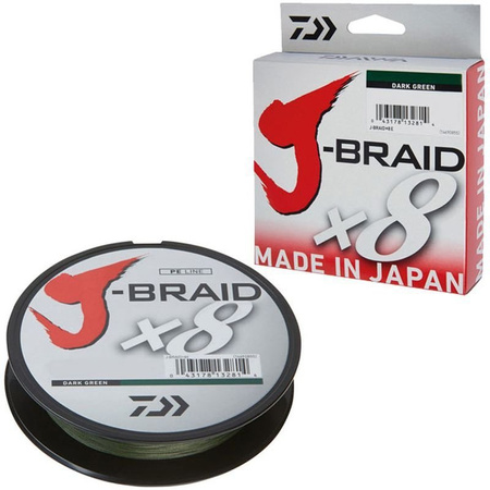 Daiwa Plecionka J-Braid X8 0,24mm/150m Dark green
