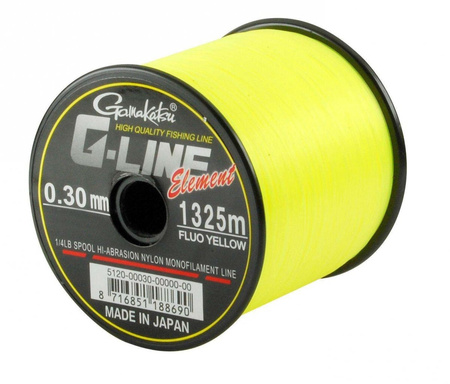 Gamakatsu Żyłka G-Line Element Fluo Yellow 0,30mm 1325m