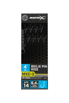 Matrix Przypon MXC-3 4” Boilie Pin Rigs roz. 14 0.180mm 2.9kg