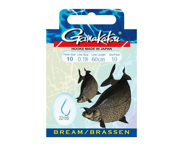 Gamakatsu Haczyki z przyponem Bream roz. 8 2210S