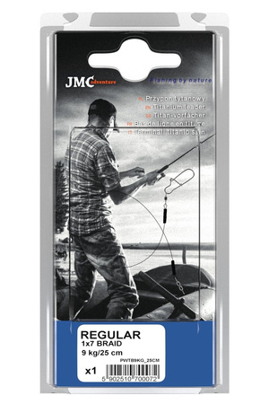 JMC Przypon z Plecionki Tytanowej 14kg 25cm 1x7 REGULAR