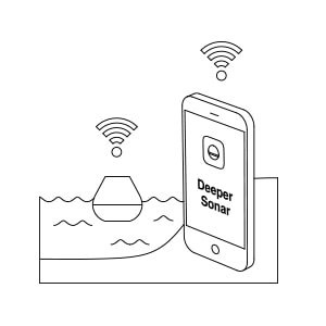 Deeper Echosonda Smart Sonar Fishfinder Start WiFi