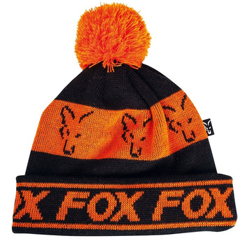 Fox Czapka Zimowa Black Orange Lined Bobble