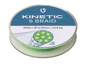 Kinetic Plecionka 8 Braid 0,26mm 300m Fluo Green
