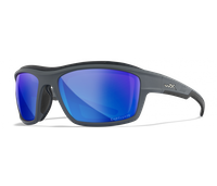Wiley X Okulary WX OZONE Captivate Polarized Blue Mirror Matte Grey Frame CCOZN09