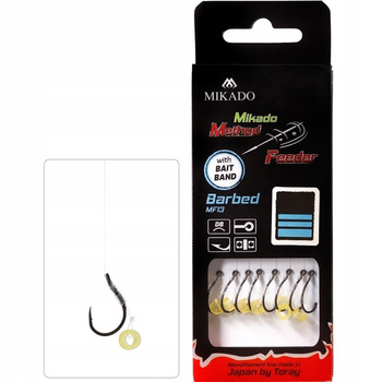 Mikado PRZYPON METHOD FEEDER z gumką  Hak nr 6 Żyłka: 0.25mm 10cm