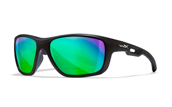 Wiley X Okulary WX ASPECT Polarized Emerald Mirror Matte Black Frame ACASP07