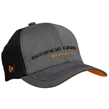 Savage Gear Czapka z Daszkiem Strike Cap Grey Melange/Black