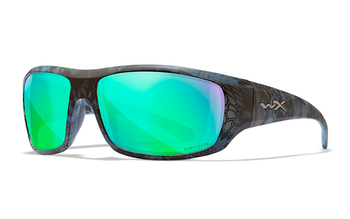 Wiley X Okulary WX OMEGA Captivate Polarized Green Mirror Kryptek Neptune Frame ACOME13
