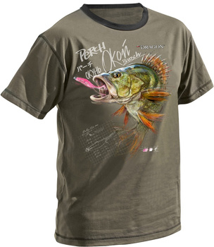 Dragon Mega Baits Koszulka T-shirt Okoń Olive