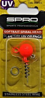 Spro Główka jigowa wkręcana 15g UV Orange Spiral Head