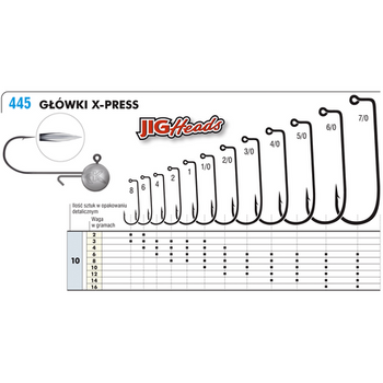 Kamatsu Główka jigowa X-Press 1 3g 3szt