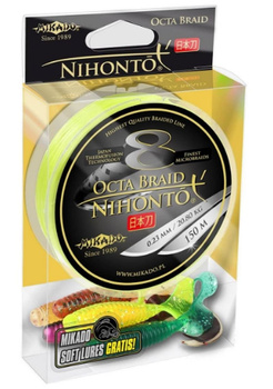 Mikado plecionka NIHONTO OCTA BRAID FLUO 150m 0.14mm Żółta