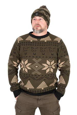 FOX Sweter Świąteczny Festive Jumper S