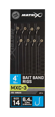 Matrix Przypon MXC-3 4” Bait Band Rigs roz. 14 0.180mm 2.9kg