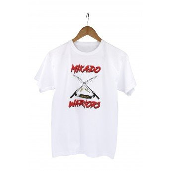 Mikado Koszulka T-shirt Kids Warriors Biała 152cm