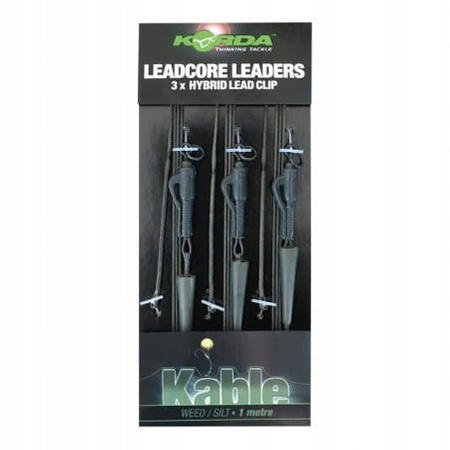 Korda Kable Leadcore Leader-Hybrid Lead Clip Weed/Silt