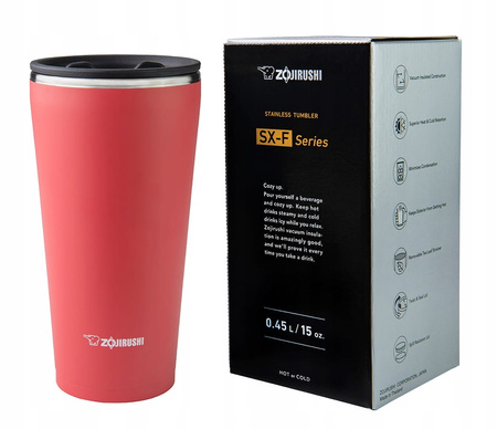Zojirushi Kubek Termiczny Stalowy Czerwony 450ml Japoński