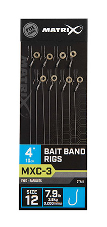 Matrix Przypon MXC-3 4” Bait Band Rigs roz. 12 0.200mm 3.6kg