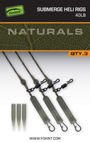 Fox EDGES Naturals Submerge Heli Rig Leaders Zestaw Helikopterowy