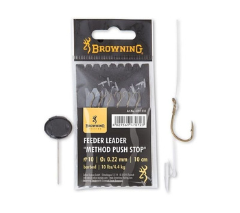 Browning FEDER METHOD Przypon PUSH STOP 16/0.18mm 10cm