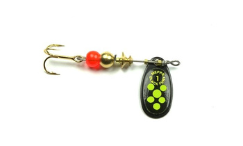 MEPPS Błystka obrotowa Black Fury czarny/seledynowe 1/3,5g