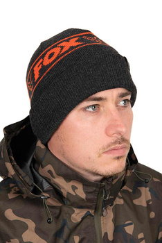 Fox Czapka Zimowa Bobble Hat Black Orange