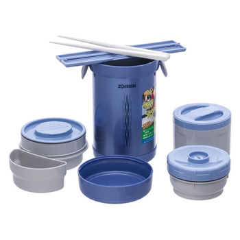 Zojirushi Termos Obiadowy Stalowy 880ml Niebieski Japoński