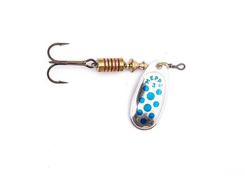 MEPPS Błystka obrotowa Comet Decore srebrny/niebieski kropki 2/4,5g