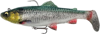 Savage Gear Guma 4D Trout Rattle Shad 14cm 80g Green Silver