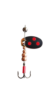 Optima SPINNER 2.0 Błystka obrotowa 4g. Hand Made Black/Red Dots