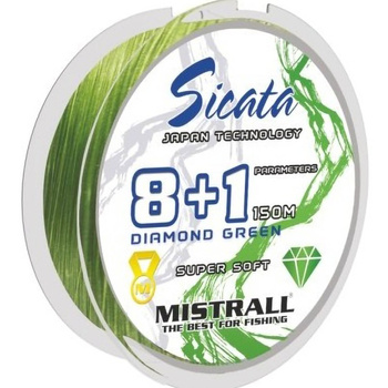 Mistrall Plecionka Sicata 8+1 Green 0,14mm 150m