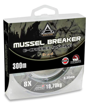 Anaconda Plecionka X-8 Carrier Mussel Breaker 0,35mm 300m Tonąca