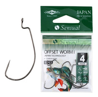 Mikado Haczyki SENSUAL OFFSET WORM I roz. 4 BN 5szt.