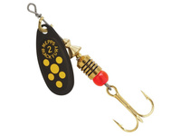 MEPPS Błystka obrotowa Black Fury czarny/żółte kropki 4/8g