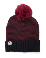 FOX Czapka Zimowa CHUNKY BURGUNDY BLACK BOBBLE