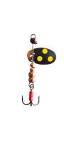 Optima SPINNER 2.0 Błystka obrotowa 4g. Hand Made Black / Yellow Dots
